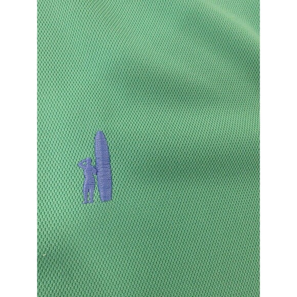 johnnie-O Polo Shirt Mens Medium Mint Green Performance Golf 100% Polyester - Picture 4 of 9